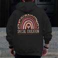 Special Education Shirt Teacher SPED Leopard Boho Rainbow Men Zip Up Hoodie Back Print, funny design Special Education Shirt Teacher SPED Leopard Boho Rainbow Men Zip Up Hoodie Back Print, funny design