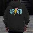 Special Education SPED Rocks Teacher Back To School Rock Men Zip Up Hoodie Back Print, funny design