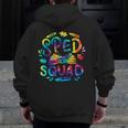 Special Education Teacher Sped Squad SPED Teacher Tie Dye Men Zip Up Hoodie Back Print, funny design Special Education Teacher Sped Squad SPED Teacher Tie Dye Men Zip Up Hoodie Back Print, funny design