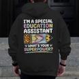 Special Educational Assistant And Sped Teacher Men Zip Up Hoodie Back Print, funny design Special Educational Assistant And Sped Teacher Men Zip Up Hoodie Back Print, funny design