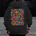 Sped Caffeinate Advocate Laminate Educate Teacher Men Women Kids Men Zip Up Hoodie Back Print, funny design
