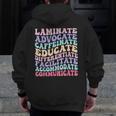 Sped Caffeinate Advocate Laminate Educate Teacher Men Zip Up Hoodie Back Print, funny design Sped Caffeinate Advocate Laminate Educate Teacher Men Zip Up Hoodie Back Print, funny design