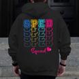 SPED Squad Proud Special Education Para Teacher Colorful Men Zip Up Hoodie Back Print, funny design SPED Squad Proud Special Education Para Teacher Colorful Men Zip Up Hoodie Back Print, funny design