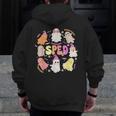 SPED Teacher Halloween Spooky Special Education Team Men Women Kids Men Zip Up Hoodie Back Print, funny design SPED Teacher Halloween Spooky Special Education Team Men Women Kids Men Zip Up Hoodie Back Print, funny design
