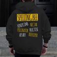 Spelling Bee Halloween Pun Costume Beekeeper Teacher Men Zip Up Hoodie Back Print, funny design Spelling Bee Halloween Pun Costume Beekeeper Teacher Men Zip Up Hoodie Back Print, funny design