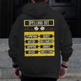 Spelling Bee Halloween Teachers Bee Spelling Competition Men Zip Up Hoodie Back Print, funny design