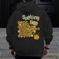 Spelling Bee Kind Positive Kindness Women Teacher Men Zip Up Hoodie Back Print, funny design Spelling Bee Kind Positive Kindness Women Teacher Men Zip Up Hoodie Back Print, funny design