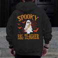 Spooky ESL Teacher Ghost Halloween School Women Men Zip Up Hoodie Back Print, Esl Teacher Gifts, funny design Spooky ESL Teacher Ghost Halloween School Women Men Zip Up Hoodie Back Print, Esl Teacher Gifts, funny design