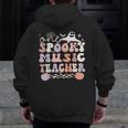 Spooky Music Teacher Halloween Music Teaching Men Women Men Zip Up Hoodie Back Print, funny design