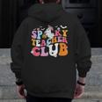 Spooky Teacher Club Halloween Men Zip Up Hoodie Back Print, funny design Spooky Teacher Club Halloween Men Zip Up Hoodie Back Print, funny design