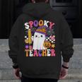 Spooky Teacher Ghost Pencil Teach Halloween Teacher Men Zip Up Hoodie Back Print, funny design
