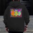 Spooky Teacher Halloween Ghost Fall Autumn Season Women Men Zip Up Hoodie Back Print, funny design