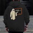 Square Root 67 Ghost Math Teacher 4489 Meme Halloween Men Zip Up Hoodie Back Print, funny design Square Root 67 Ghost Math Teacher 4489 Meme Halloween Men Zip Up Hoodie Back Print, funny design