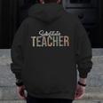 Substitute Teacher Supplies For Teachers Leopard For Men Women Men Zip Up Hoodie Back Print, funny design Substitute Teacher Supplies For Teachers Leopard For Men Women Men Zip Up Hoodie Back Print, funny design