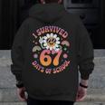 I Survived 67 Days Of School Groovy Retro Teachers Girls Men Zip Up Hoodie Back Print, funny design I Survived 67 Days Of School Groovy Retro Teachers Girls Men Zip Up Hoodie Back Print, funny design