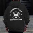 SYLLABUS PROFESSOR TEACHER Men Zip Up Hoodie Back Print, funny design SYLLABUS PROFESSOR TEACHER Men Zip Up Hoodie Back Print, funny design