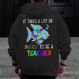 It Takes A Lot Of Sparkle To Be A Teacher Rainbow Fish For Men Women Men Zip Up Hoodie Back Print, funny design It Takes A Lot Of Sparkle To Be A Teacher Rainbow Fish For Men Women Men Zip Up Hoodie Back Print, funny design