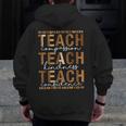Teach Compassion Kindness Confidence History Teacher Men Zip Up Hoodie Back Print, History Teacher Gifts, funny design