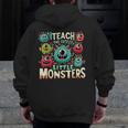 I Teach The Cutest Little Monsters Teacher Halloween Outfit Men Zip Up Hoodie Back Print, funny design I Teach The Cutest Little Monsters Teacher Halloween Outfit Men Zip Up Hoodie Back Print, funny design