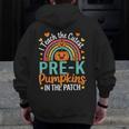 I Teach The Cutest Pre-K Pumpkin Teacher Student Halloween Men Zip Up Hoodie Back Print, funny design I Teach The Cutest Pre-K Pumpkin Teacher Student Halloween Men Zip Up Hoodie Back Print, funny design