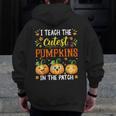 I Teach The Cutest Pumpkins Halloween Teacher Men Zip Up Hoodie Back Print, funny design I Teach The Cutest Pumpkins Halloween Teacher Men Zip Up Hoodie Back Print, funny design