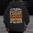 I Teach The Cutest Pumpkins Tshirt Halloween Teacher Men Zip Up Hoodie Back Print, funny design I Teach The Cutest Pumpkins Tshirt Halloween Teacher Men Zip Up Hoodie Back Print, funny design
