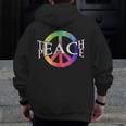 Teach Peace For Teachers And Educators Counselor Men Zip Up Hoodie Back Print, funny design Teach Peace For Teachers And Educators Counselor Men Zip Up Hoodie Back Print, funny design