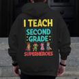 I Teach Second Grade Superheroes Teacher Superhero Men Zip Up Hoodie Back Print, funny design I Teach Second Grade Superheroes Teacher Superhero Men Zip Up Hoodie Back Print, funny design