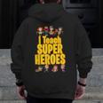 I Teach Super Heroes Comic Book Hero Teacher School Men Zip Up Hoodie Back Print, Super Teacher Gifts, funny design I Teach Super Heroes Comic Book Hero Teacher School Men Zip Up Hoodie Back Print, Super Teacher Gifts, funny design