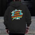 I Teach Superheroes Retro Comic Super Teacher Graphic Men Zip Up Hoodie Back Print, Super Teacher Gifts, funny design I Teach Superheroes Retro Comic Super Teacher Graphic Men Zip Up Hoodie Back Print, Super Teacher Gifts, funny design