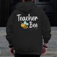 Teacher Bee Bumblebee Back To School Men Zip Up Hoodie Back Print, funny design Teacher Bee Bumblebee Back To School Men Zip Up Hoodie Back Print, funny design