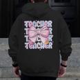 Teacher Bow Pencil Flowers Teacher Back To School Men Zip Up Hoodie Back Print, funny design Teacher Bow Pencil Flowers Teacher Back To School Men Zip Up Hoodie Back Print, funny design