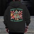 Teacher Christmas Rockin' Around The Classroom Men Women Kids Men Zip Up Hoodie Back Print, funny design