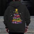 Teacher Crayon Christmas Tree Lights Student School Xmas Men Zip Up Hoodie Back Print, funny design Teacher Crayon Christmas Tree Lights Student School Xmas Men Zip Up Hoodie Back Print, funny design