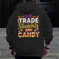 Teacher Cute Will Trade Students For Candy Halloween Costume Men Zip Up Hoodie Back Print, funny design Teacher Cute Will Trade Students For Candy Halloween Costume Men Zip Up Hoodie Back Print, funny design