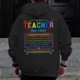 Teacher Definition Teaching School Teacher Men Zip Up Hoodie Back Print, funny design Teacher Definition Teaching School Teacher Men Zip Up Hoodie Back Print, funny design