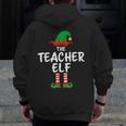 The Teacher Elf Matching Family Christmas Men Zip Up Hoodie Back Print, funny design The Teacher Elf Matching Family Christmas Men Zip Up Hoodie Back Print, funny design