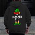 Teacher Elf Matching Family Christmas Women Men Men Zip Up Hoodie Back Print, funny design Teacher Elf Matching Family Christmas Women Men Men Zip Up Hoodie Back Print, funny design