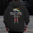 The Teacher Elf Shirt Matching Family Christmas Elf Men Women Kids Men Zip Up Hoodie Back Print, funny design The Teacher Elf Shirt Matching Family Christmas Elf Men Women Kids Men Zip Up Hoodie Back Print, funny design