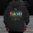 This Teacher Is Glowing Hello Summer End Of School Men Zip Up Hoodie Back Print, funny design