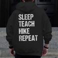 Teacher Hiking Shirt Teaching Hiker T Shirt Men Zip Up Hoodie Back Print, funny design