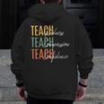 Teacher Kindness Compassion Confidence Teaching Men Zip Up Hoodie Back Print, funny design Teacher Kindness Compassion Confidence Teaching Men Zip Up Hoodie Back Print, funny design