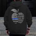 This Teacher Loves Her Police Officer Wife Saying Men Zip Up Hoodie Back Print, funny design This Teacher Loves Her Police Officer Wife Saying Men Zip Up Hoodie Back Print, funny design
