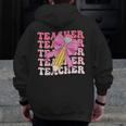 Teacher Pencil Back To School Groovy Pink Teacher First Day Men Zip Up Hoodie Back Print, Groovy Teacher Gifts, funny design Teacher Pencil Back To School Groovy Pink Teacher First Day Men Zip Up Hoodie Back Print, Groovy Teacher Gifts, funny design