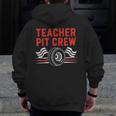 Teacher Pit Crew Race Car Driver Costume Men Women Kids Men Zip Up Hoodie Back Print, funny design