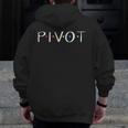 Teacher Pivot For Men Women Men Zip Up Hoodie Back Print, funny design