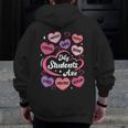 Teacher Positive Affirmations Candy Heart Valentine's Day Men Zip Up Hoodie Back Print, funny design Teacher Positive Affirmations Candy Heart Valentine's Day Men Zip Up Hoodie Back Print, funny design