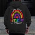 Teacher You Are a Rainbow Of Possibilities Funny Men Zip Up Hoodie Back Print, funny design Teacher You Are a Rainbow Of Possibilities Funny Men Zip Up Hoodie Back Print, funny design