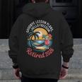 Teacher Retirement Shirts 2026 Goodbye Lesson Hello Freedom Men Zip Up Hoodie Back Print, funny design