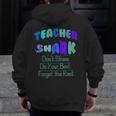 Teacher Shark Don't Stress Do Your Best Forget The Rest Men Zip Up Hoodie Back Print, funny design